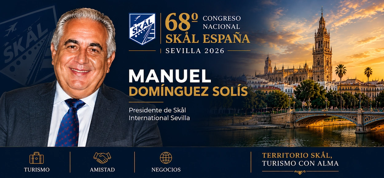 Manuel Domínguez Solís en evento del Congreso Nacional de SKAL en Sevilla.
